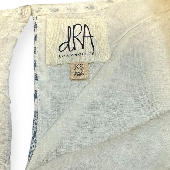 dRA LOS ANGELES Women’s Cream & Navy Textured Short Sleeve Shift Dress Size XS - Picture 3 of 6